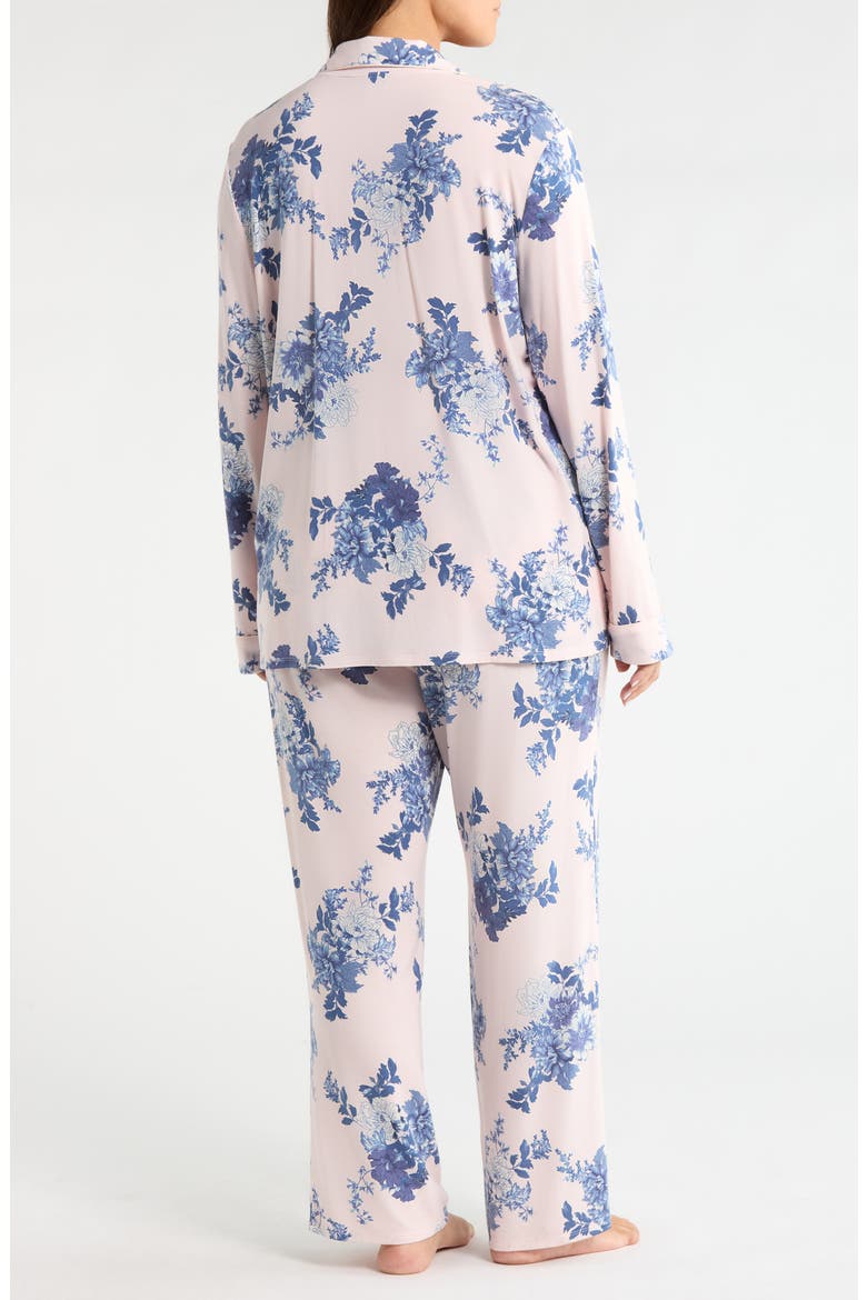 Moonlight Eco Knit Pajamas, Alternate, color, PINK- BLUE PRIMAVERA FLORAL