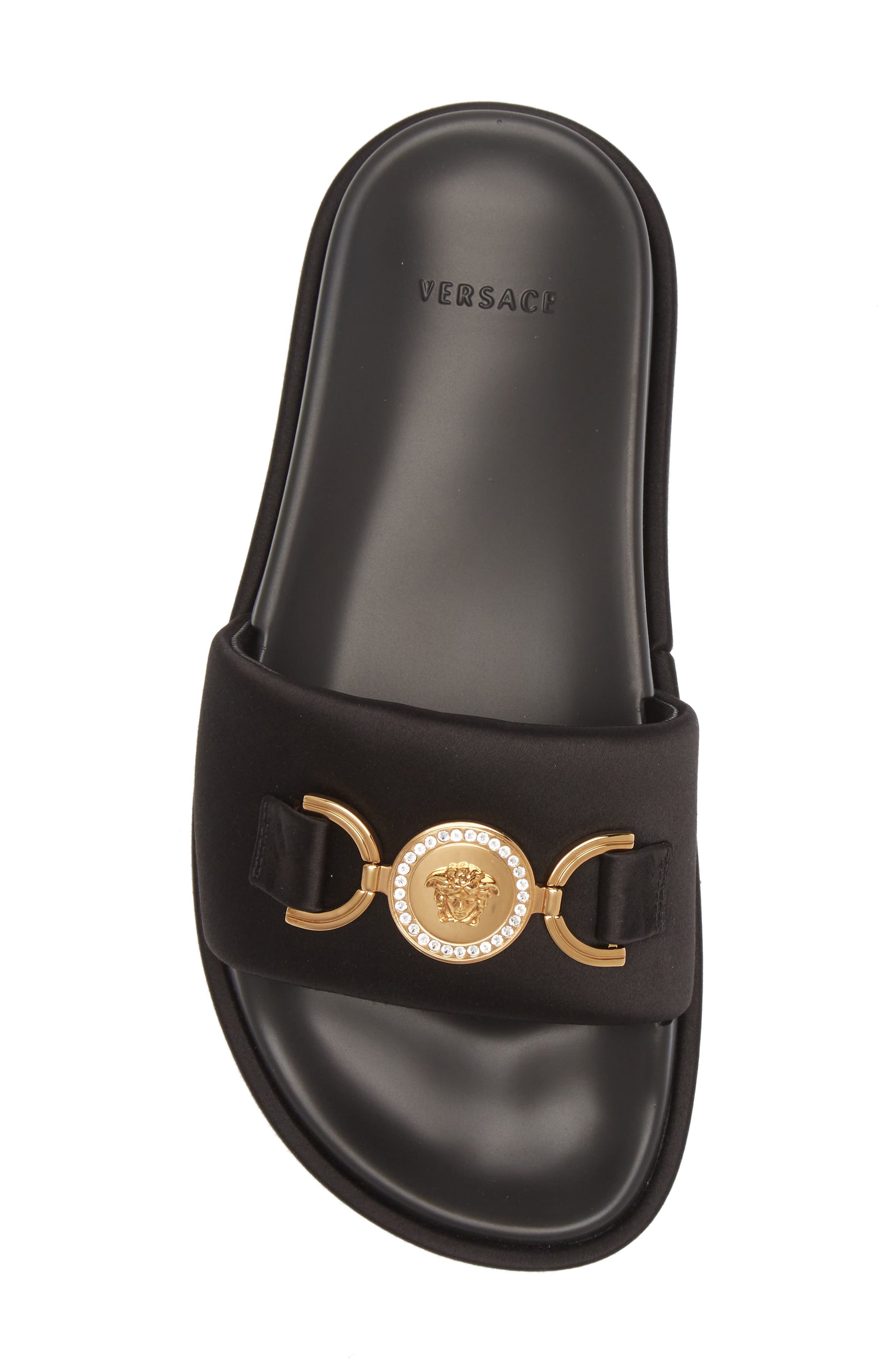 Versace Medusa Platform Slide Sandal, Alternate, color, 