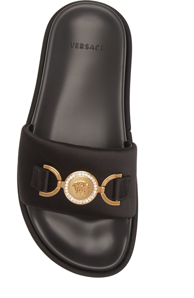 Versace Medusa Platform Slide Sandal, Alternate, color,