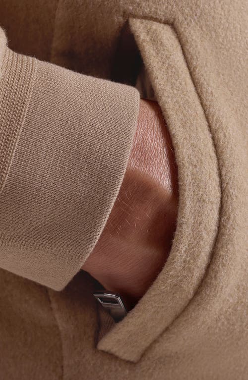 Bugatchi Brushed Wool Blend Bomber Jacket In Brown