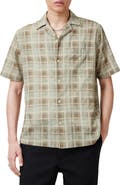 AllSaints Seattle Check Short Sleeve Camp Shirt