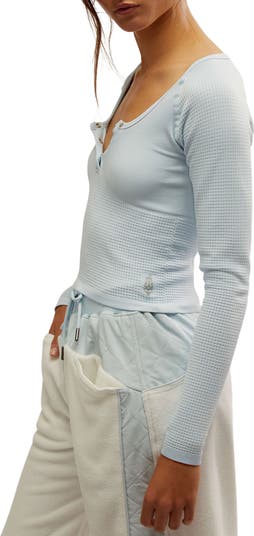 Bail Out Crop Thermal Knit Top