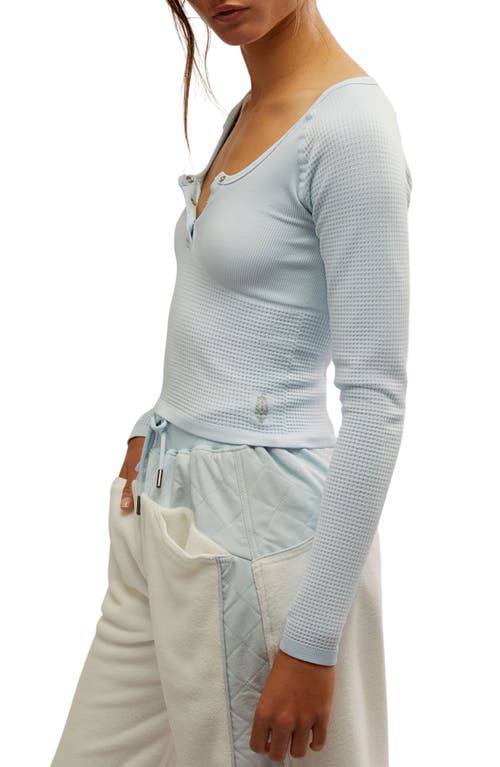 Free People Bail Out Long Sleeve Layer Top In Artic Snow