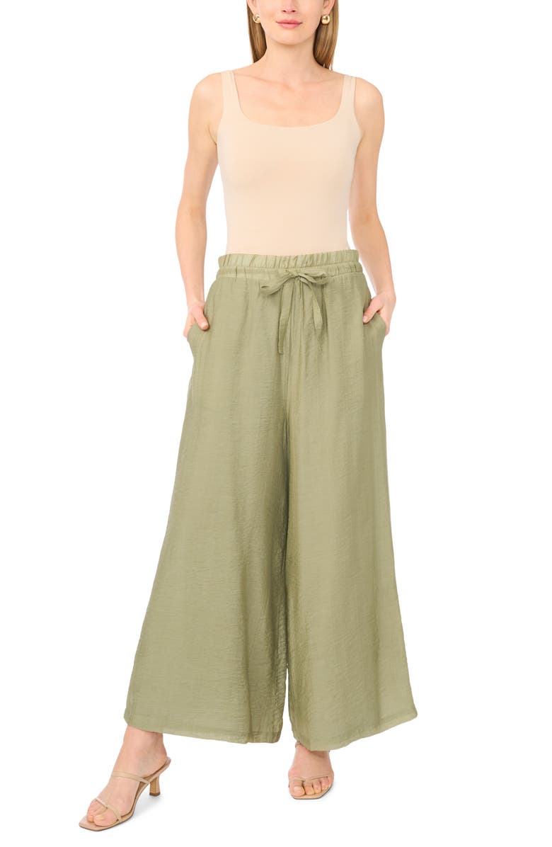 Vince Camuto Wide Leg Pants, Alternate, color, Olive