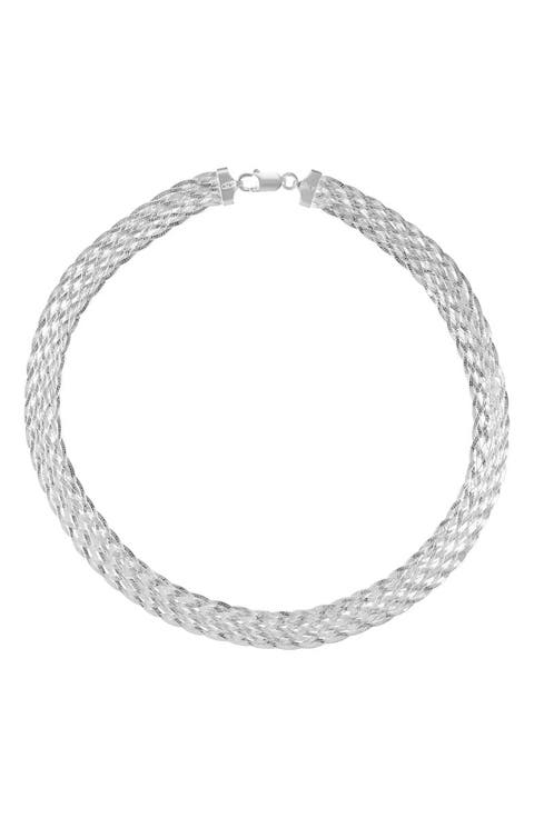Sterling Silver Braided Necklace