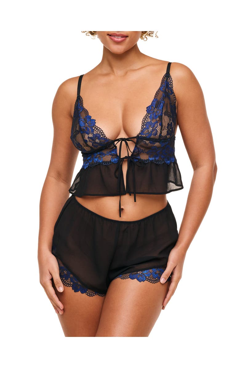 Adore Me Tammy Camisole & Shorts Set Lingerie, Main, color, Black