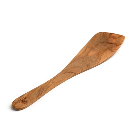 Handcrafted Olive Wood 13 Inch Curved Spatula