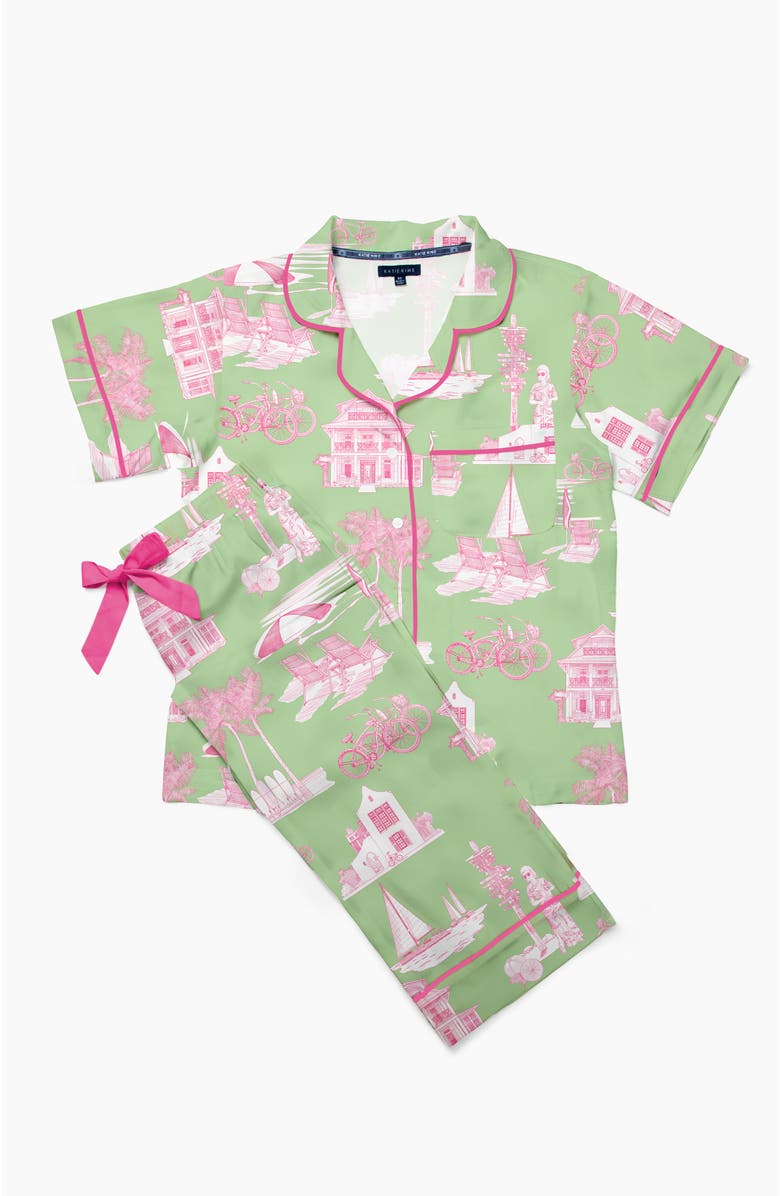 Katie Kime Florida Toile Pants Set, Alternate, color, Light/Pastel Pink