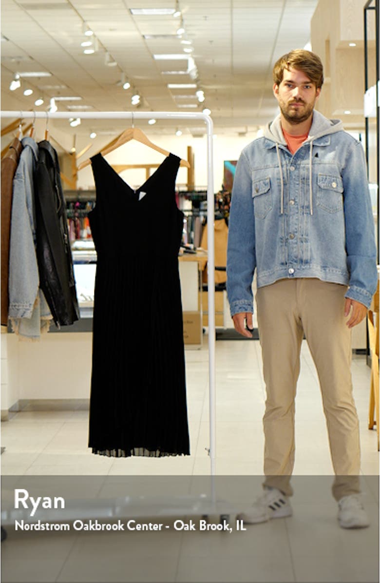 Plissé Faux Wrap Midi Dress, sales video thumbnail