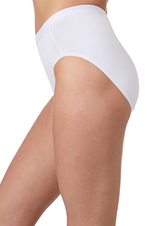 Memoi Stretch Cotton 3-pack Briefs In White