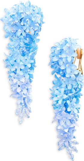 Oscar de la Renta Flower Cascade Clip-On Drop Earrings | Nordstrom