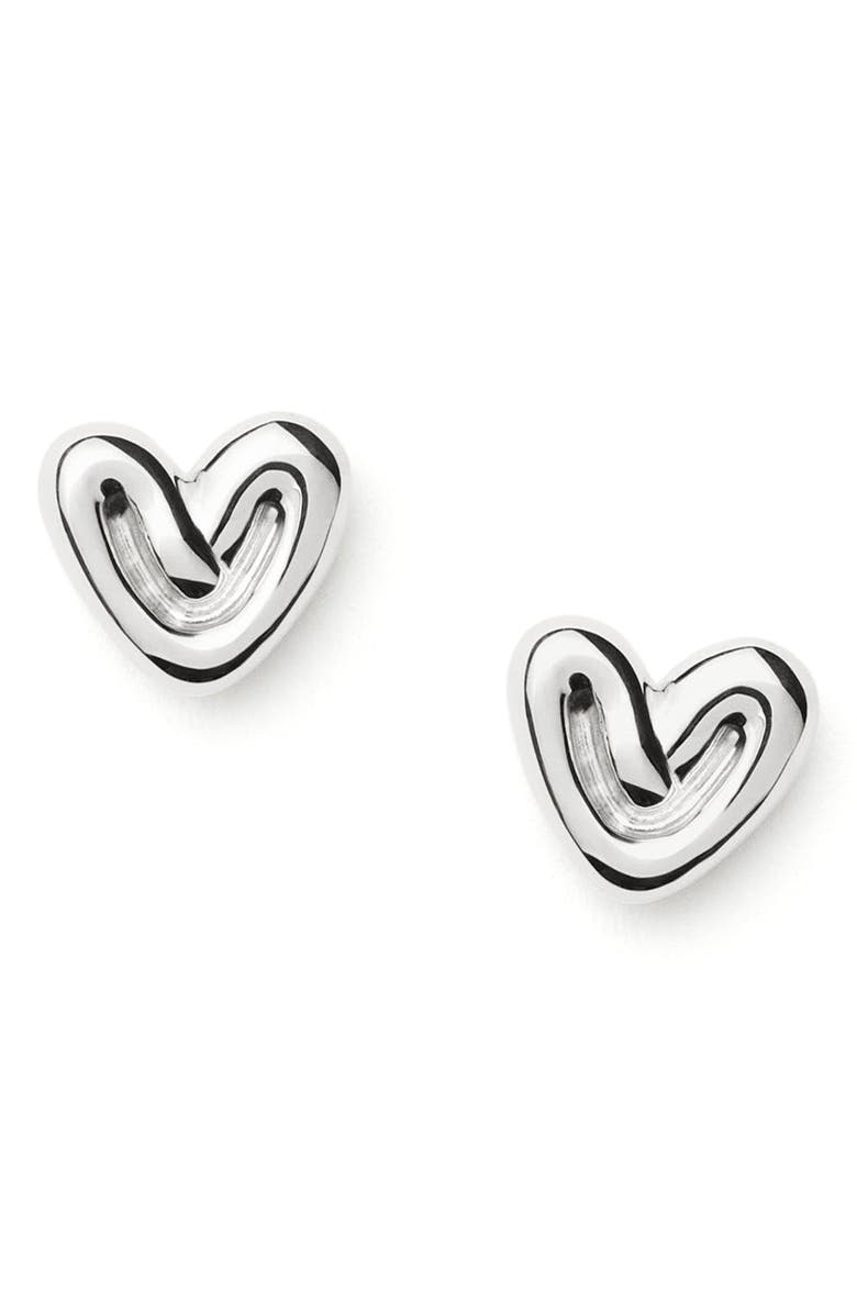 Missoma Mini Puffy Heart Stud Earrings, Main, color, 