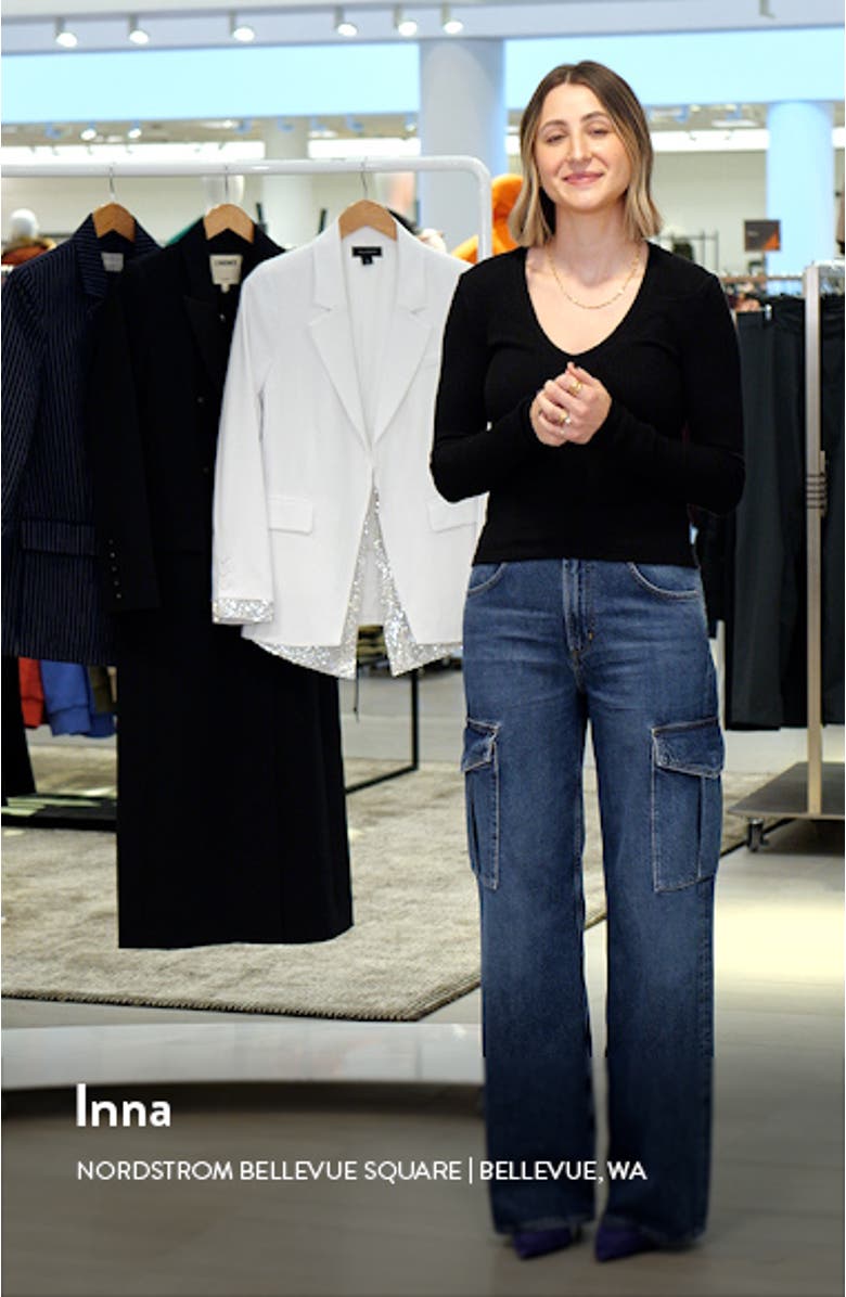 Florence Rib V-Neck Sweater, sales video thumbnail