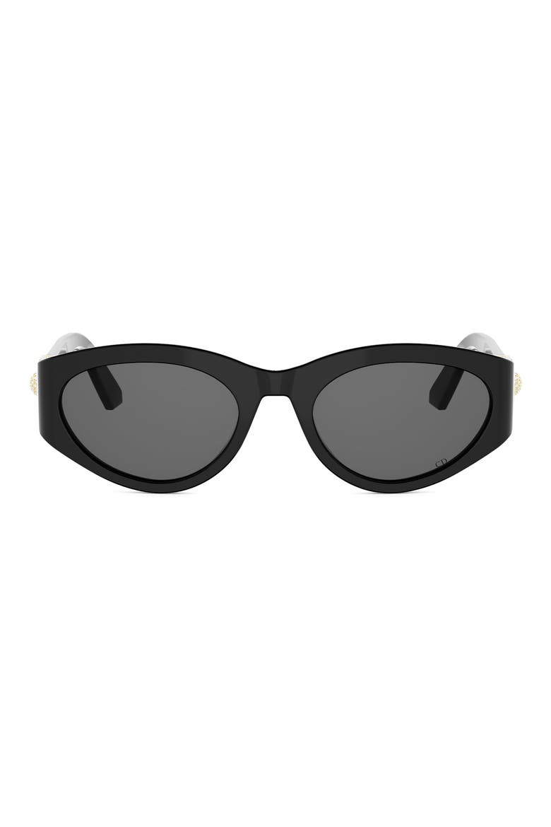 30Montaigne B7I 54mm Butterfly Sunglasses, Main, color, SHINY BLACK / SMOKE