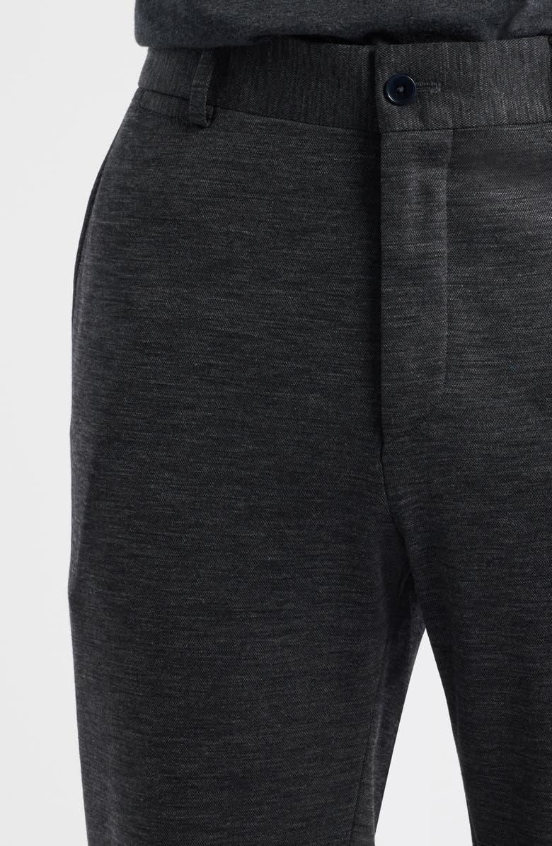 Bugatchi Flat Front Knit Wool Blend Chinos, Alternate, color, Anthracite