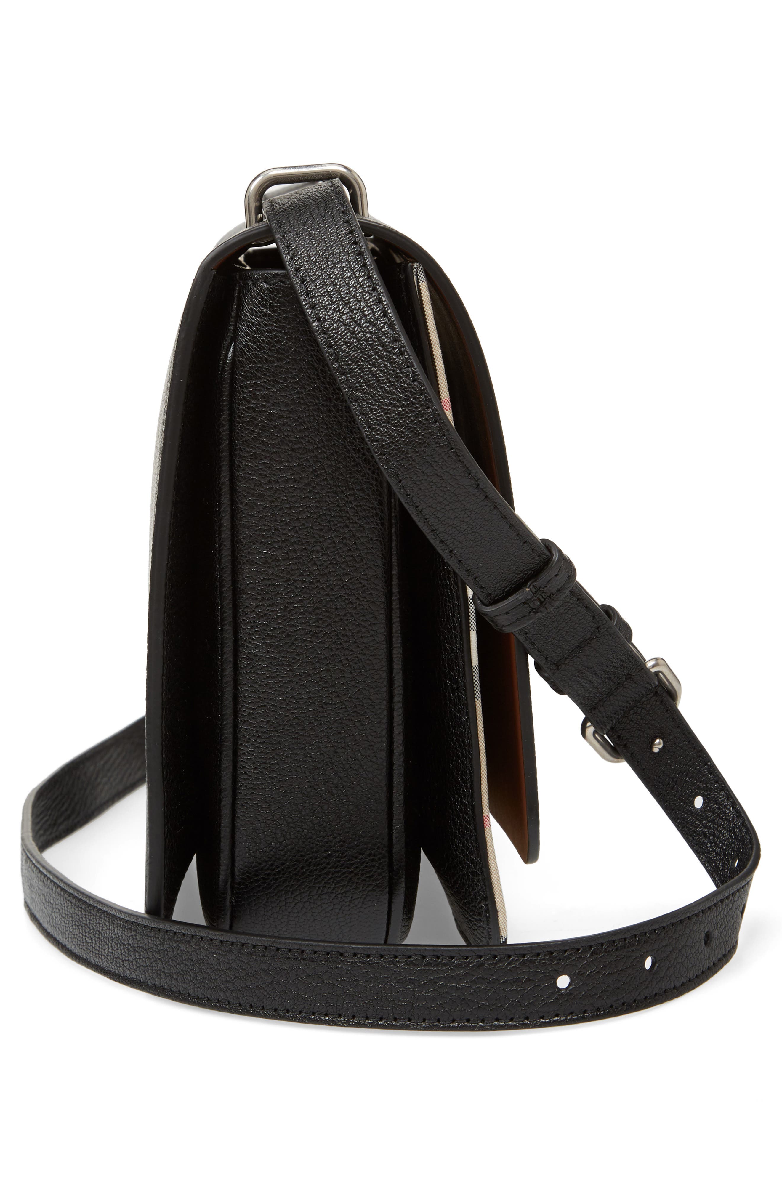 Burberry Medium D-Ring Vintage Check & Leather Crossbody Bag, Alternate, color, 