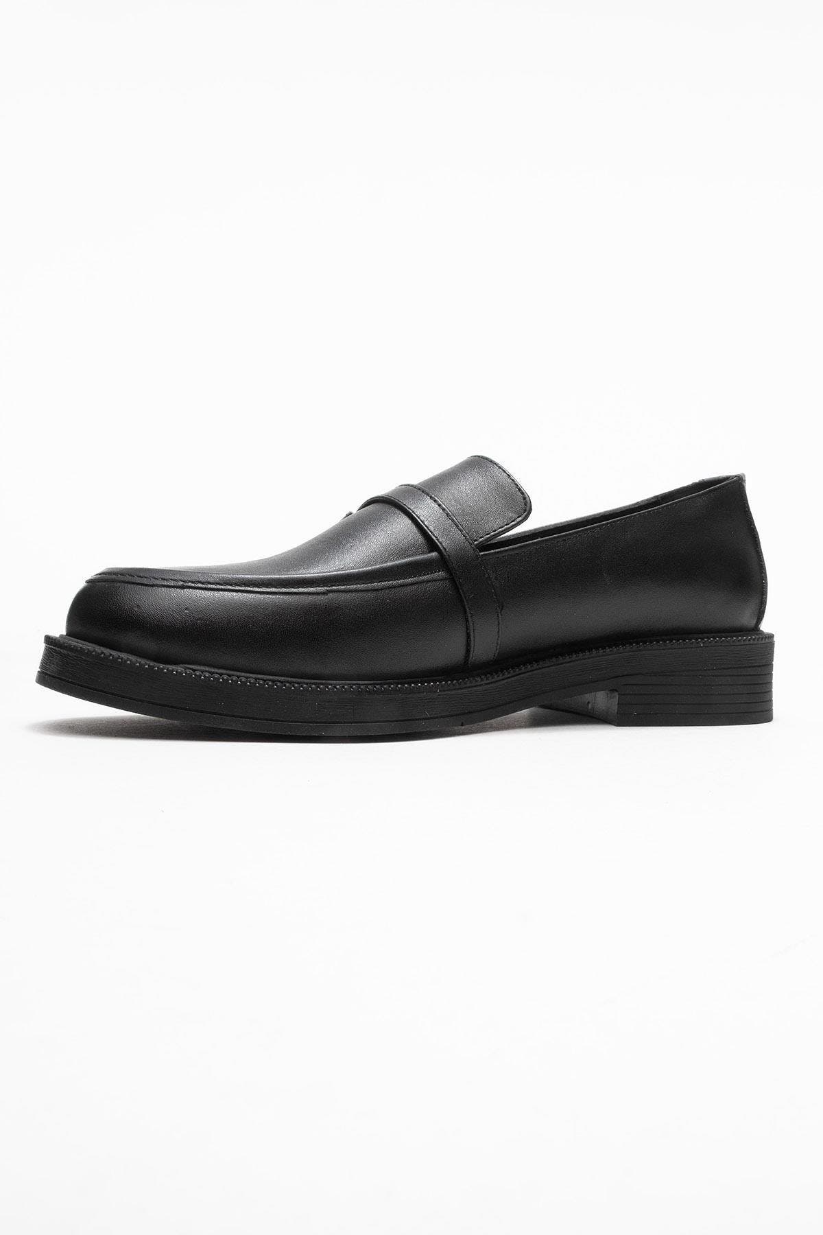 Galea Buckled Leather Loafers, Alternate, color, Black Leather