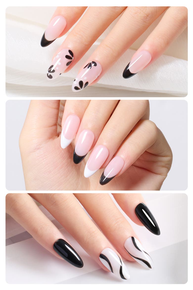 Gel Nail Polish(Black&White) Kit With UV Light, Alternate, color, Ethereal Glow