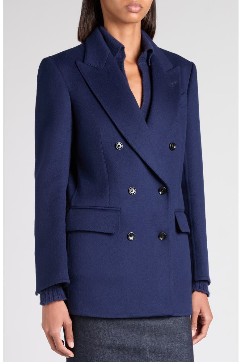 Double Breasted Wool & Cashmere Blazer, Alternate, color, HB600 ROYAL BLUE