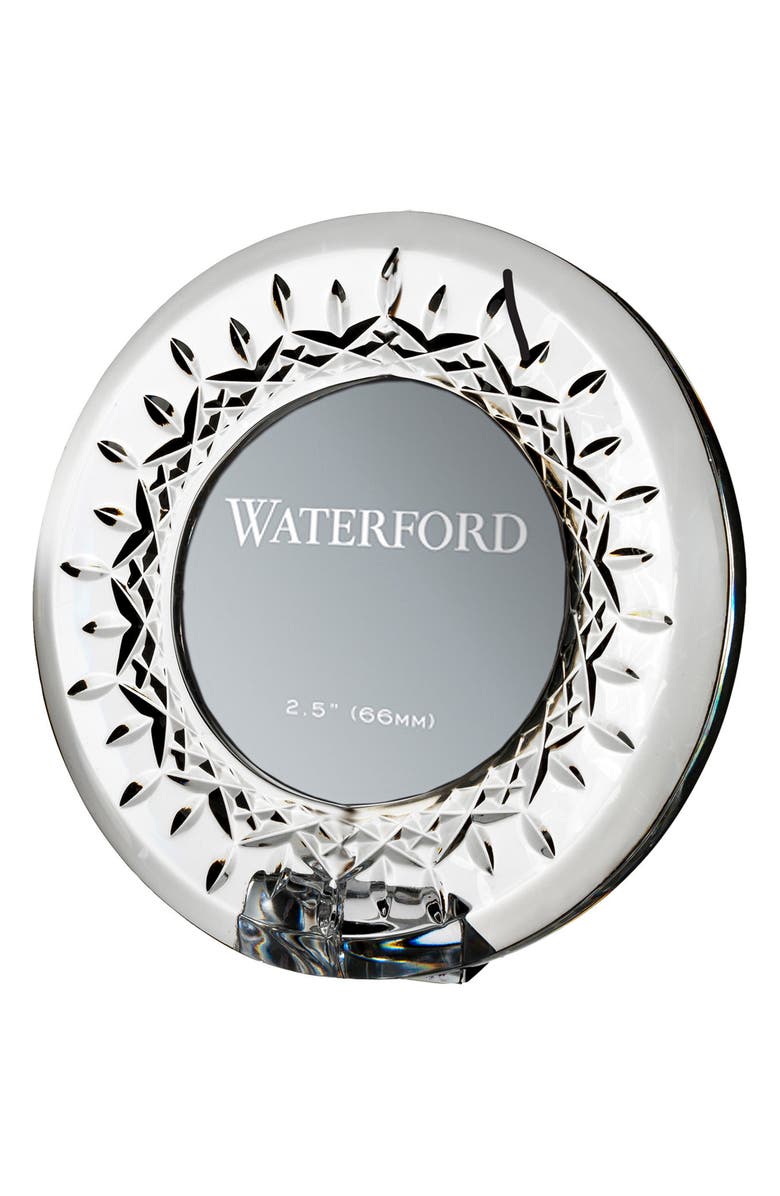 Waterford Giftology Lismore Lead Crystal Mini Round Picture Frame, Main, color, Crystal