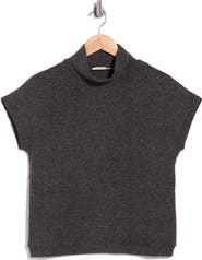 CYRUS Heather Knit Funnel Neck Top