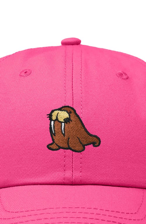 Dalix Walrus Embroidered Outdoor Cap In Hot Pink