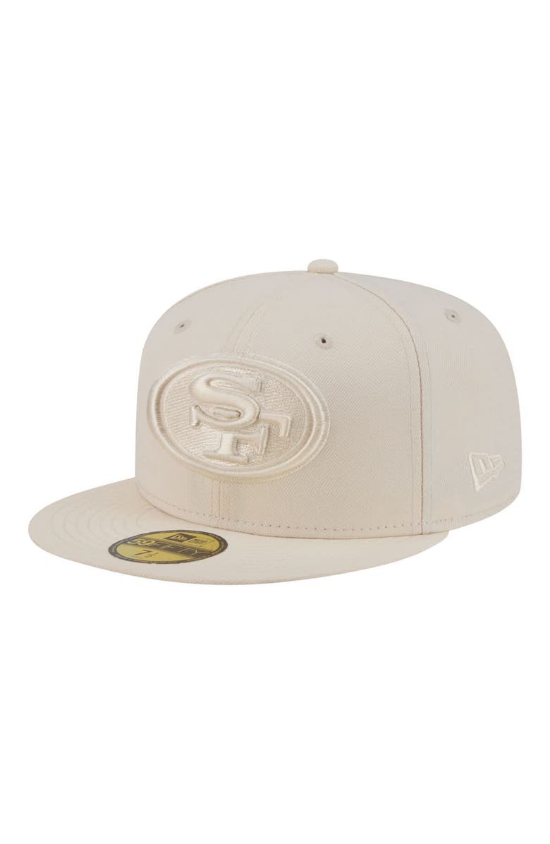New Era Men's New Era Cream San Francisco 49ers Color Pack 59FIFTY Fitted Hat, Main, color, Cream