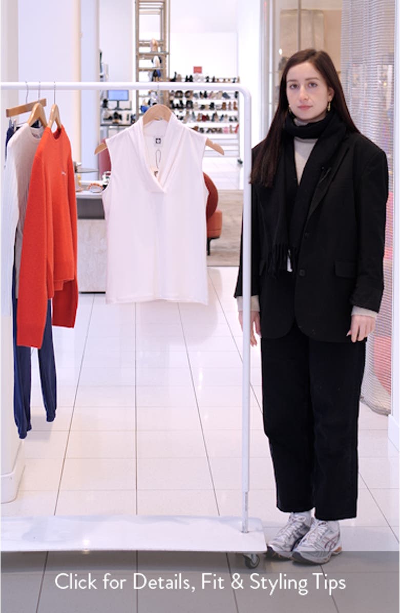 Triple Pleat V-Neck Jersey Top, sales video thumbnail