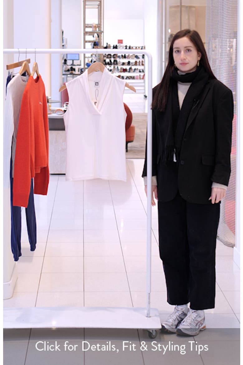 Triple Pleat V-Neck Jersey Top video
