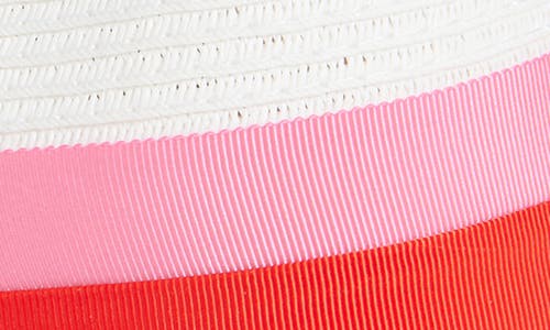 Kate Spade New York Trilby Bicolor Band Fedora Hat In White