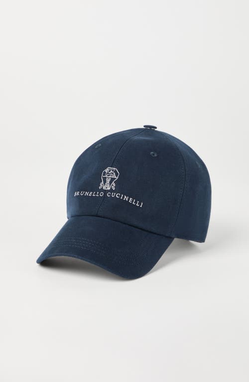 Brunello Cucinelli Logo-embroidered Baseball Cap In Blue