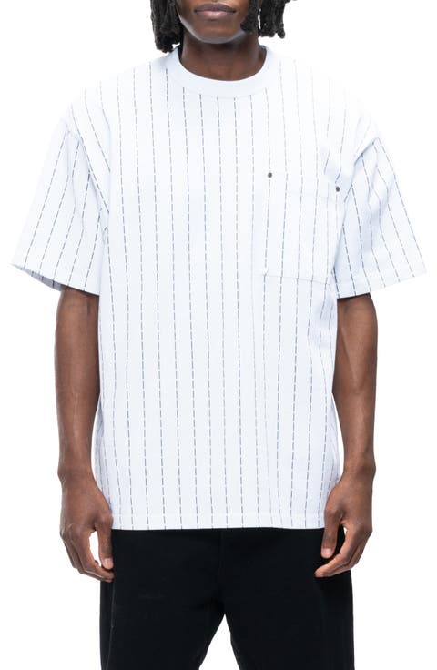 Stripe Pocket Cotton T-Shirt