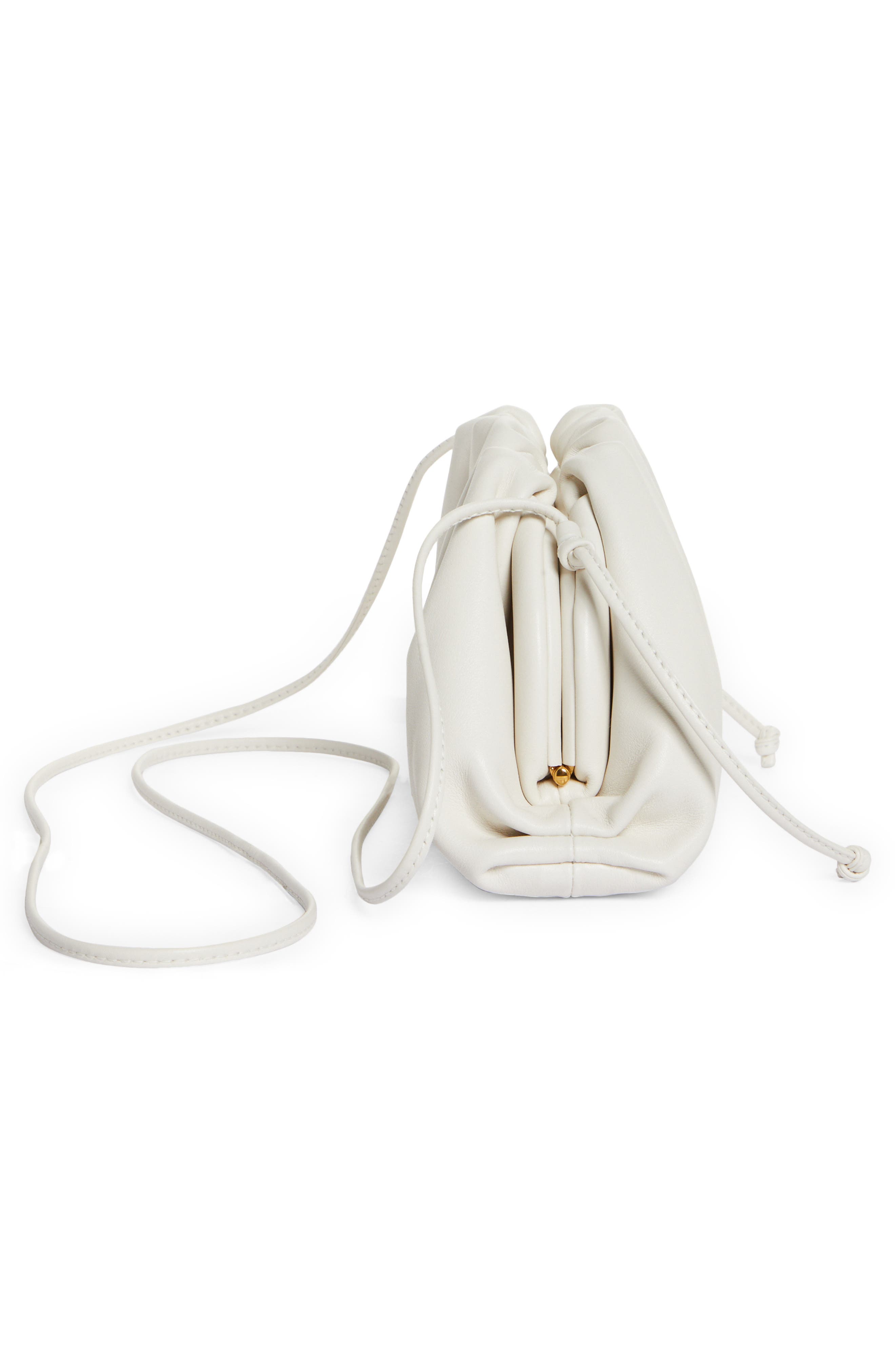 The Mini Pouch Calfskin Leather Crossbody Bag, Alternate, color, WHITE GOLD