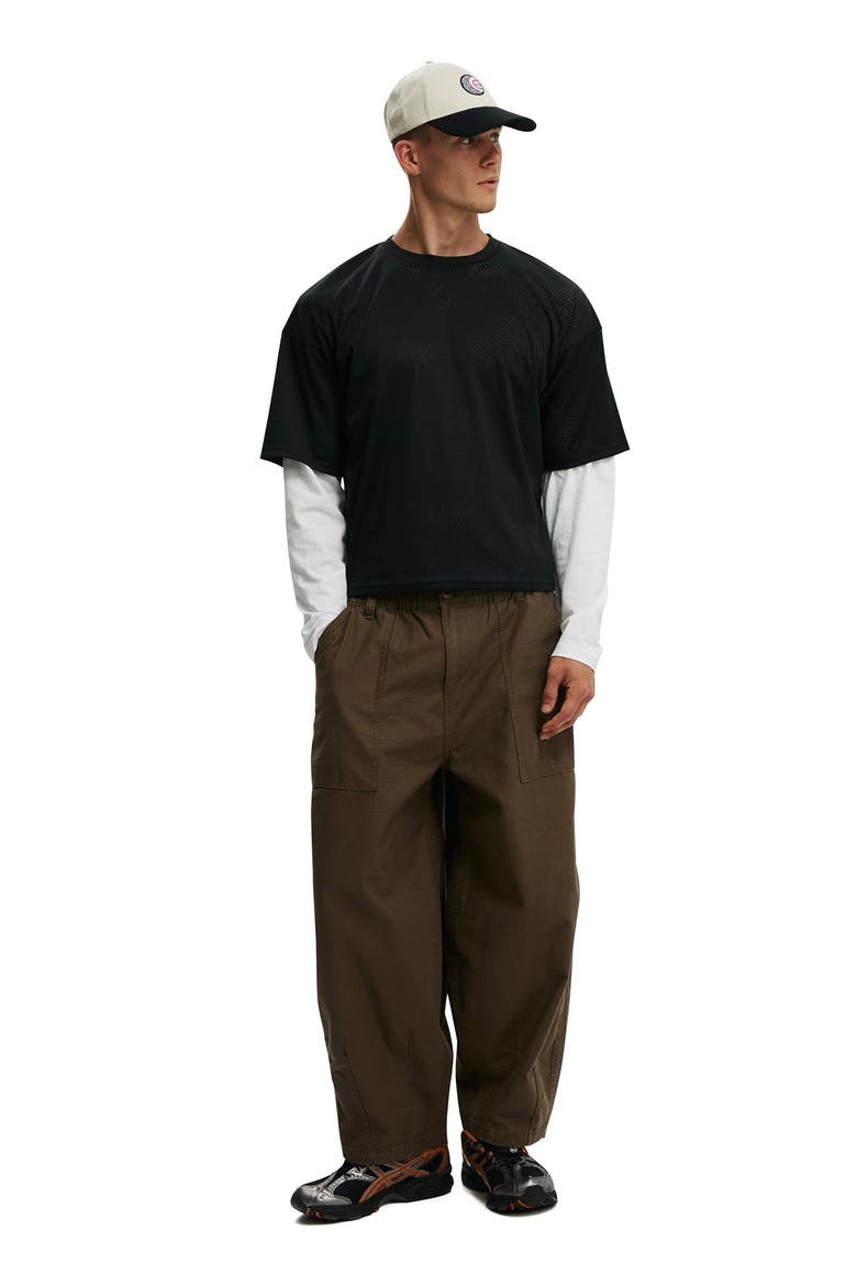 Men's Cropped Fit Mesh T-Shirt, Alternate, color, Black