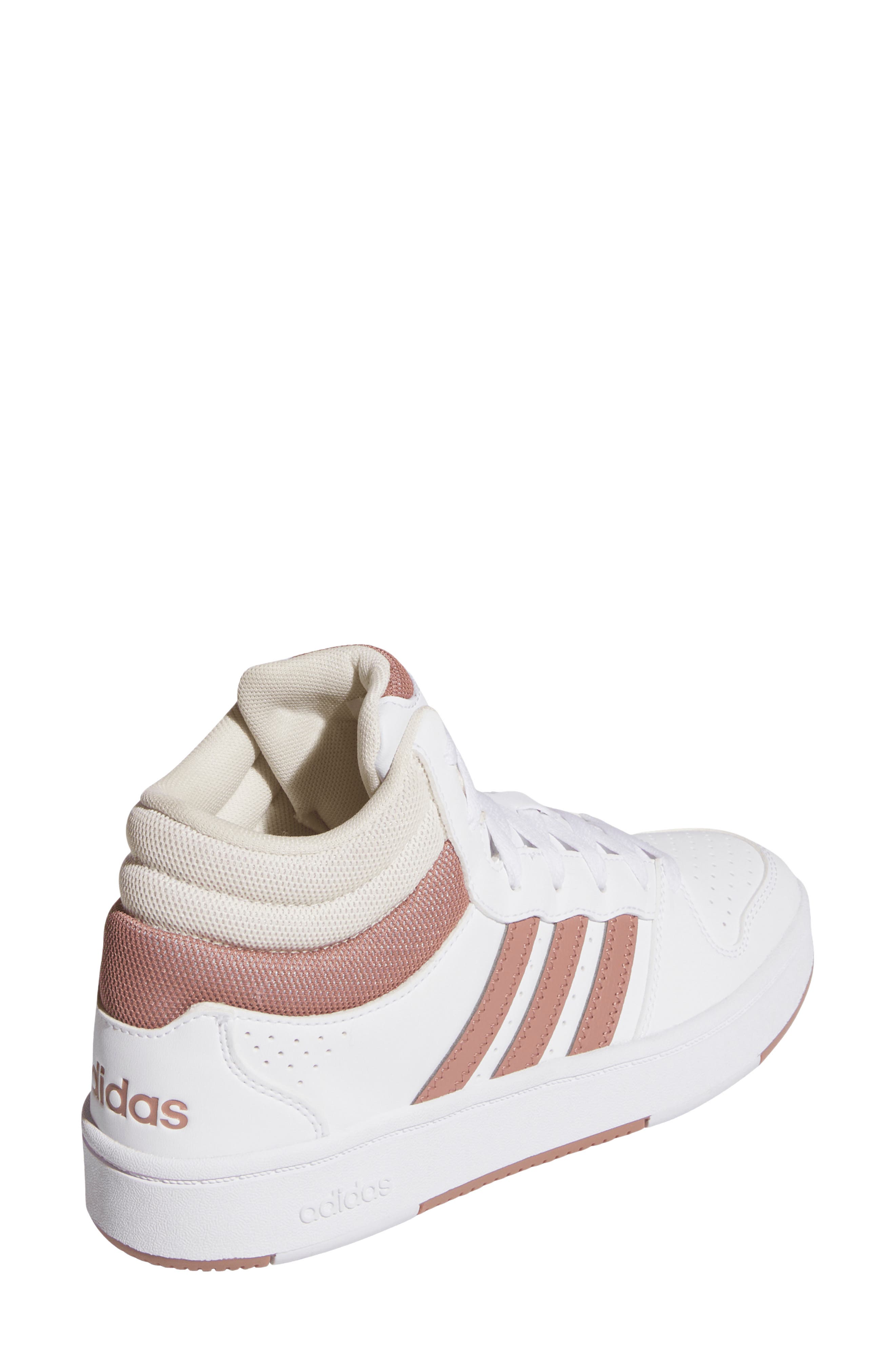 Hoops Classic Mid Top Sneaker, Alternate, color, WHITE/ WARM CLAY/ CREAM