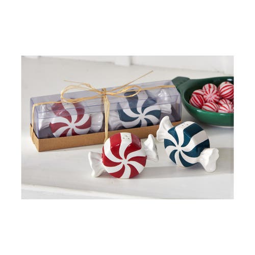 Tag Peppermint Twist Salt And Pepper Shakers Set Of Two Christmas In Multi