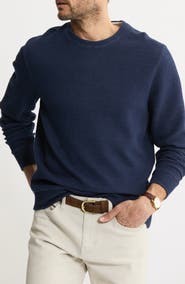 JACHS Textured Knit Crewneck Sweatshirt