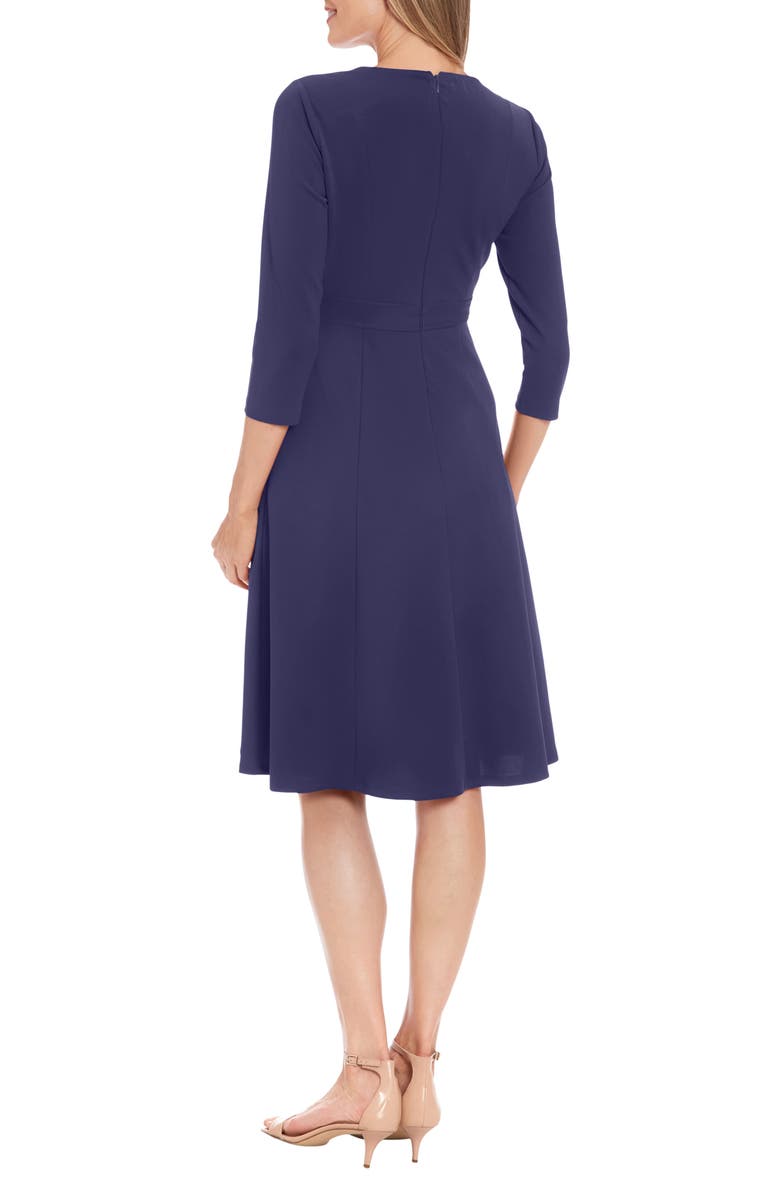 Crushed 3/4 Sleeve Tide Dress