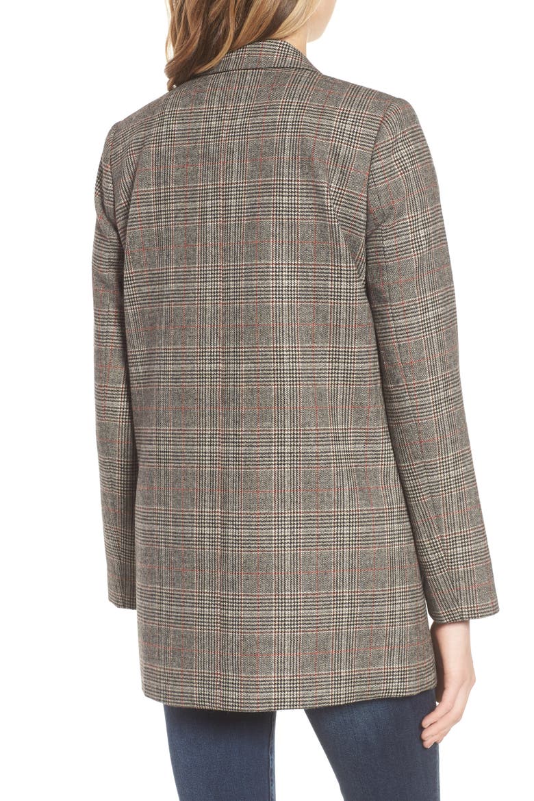 Oversize Plaid Blazer, Alternate, color, B BROWN PLAID