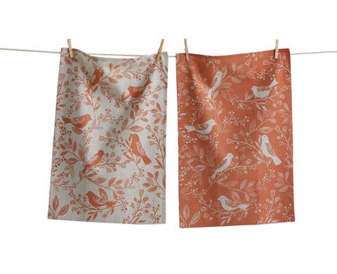 Canyon Print Birds & Vines Dt S/2 Melon Melon Cotton Everyday