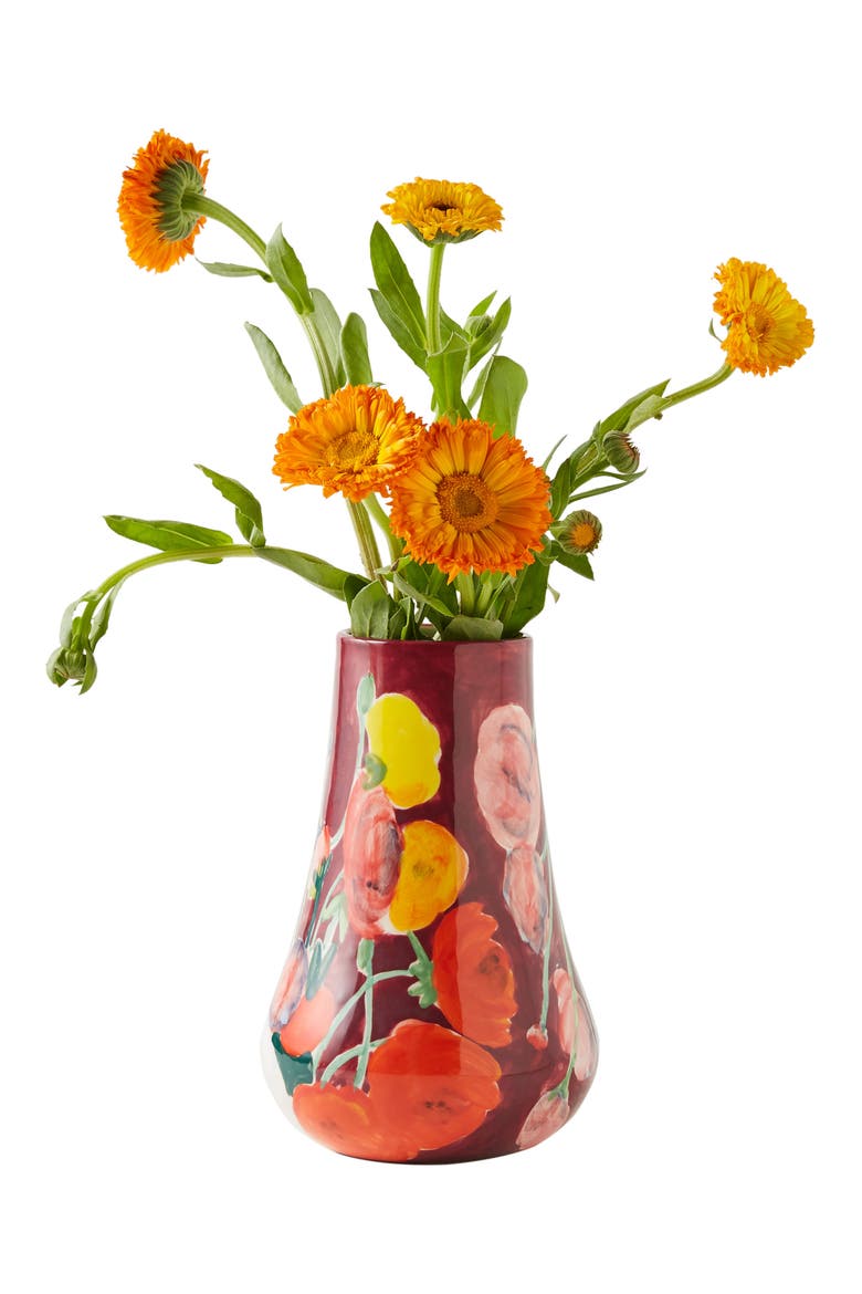 Anthropologie Medium Lizzie Vase, Alternate, color, RED