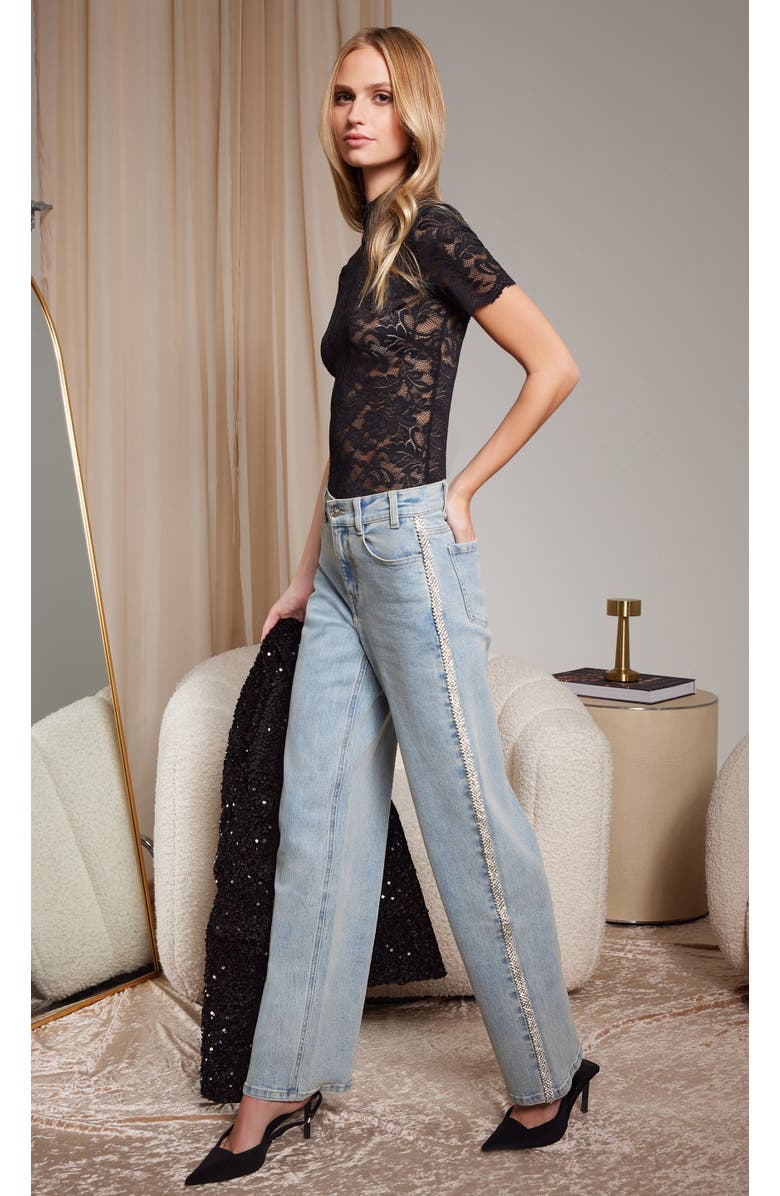 Generation Love Callen Lace Top, Alternate, color, Black