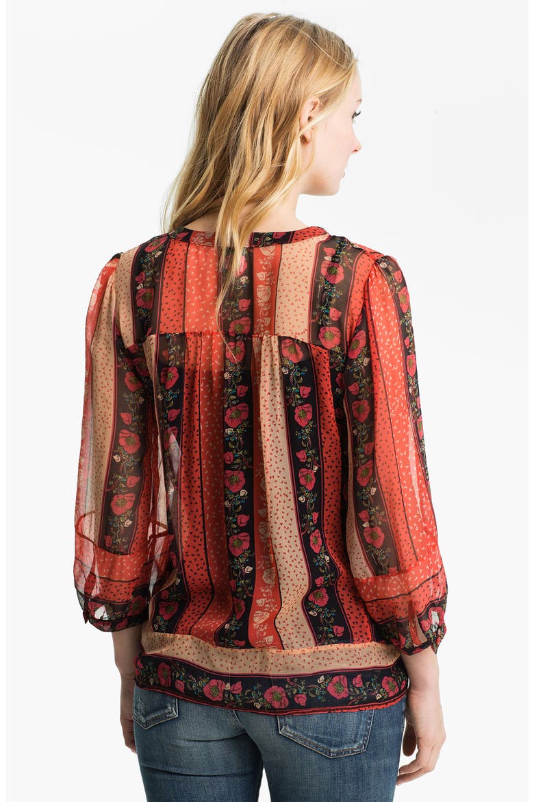 'Botanica' Blouse, Alternate, color, POPPY