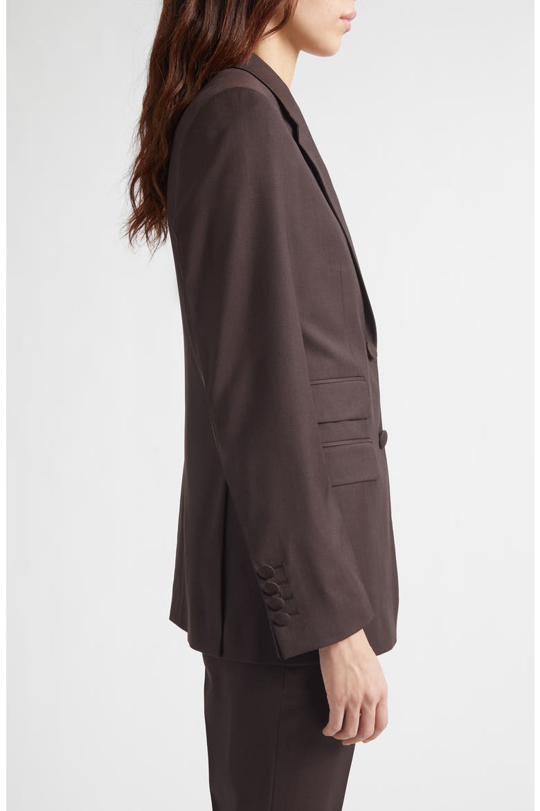 Siora Wool Blazer, Alternate, color, CARBON BROWN