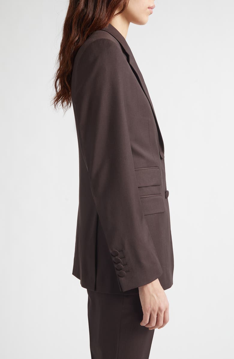 Burberry Siora Wool Blazer, Alternate, color, Carbon Brown