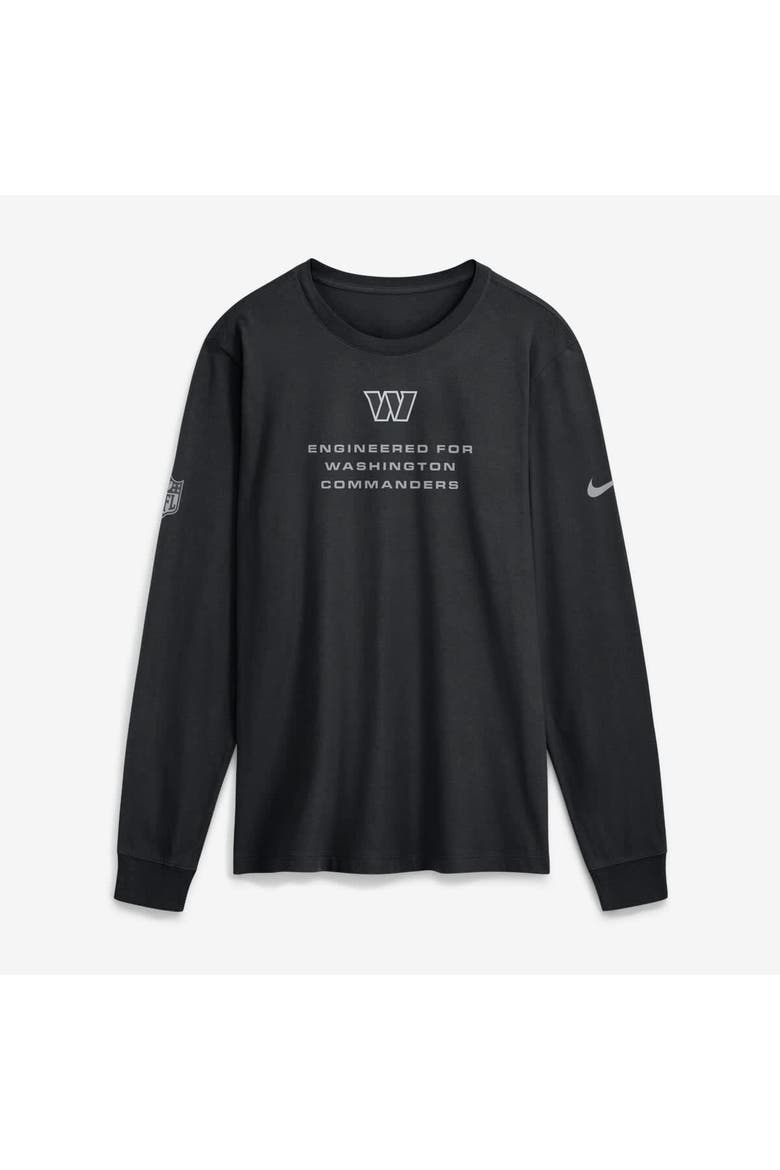 Men's Nike Black Washington Commanders Sideline Bold Arch Star Dri-FIT Long Sleeve T-Shirt, Main, color, Black