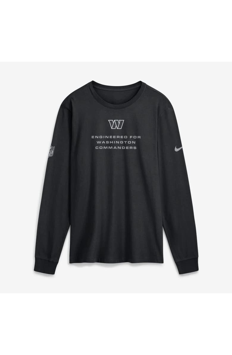 Nike Men's Nike Black Washington Commanders Sideline Bold Arch Star Dri-FIT Long Sleeve T-Shirt, Main, color, Black