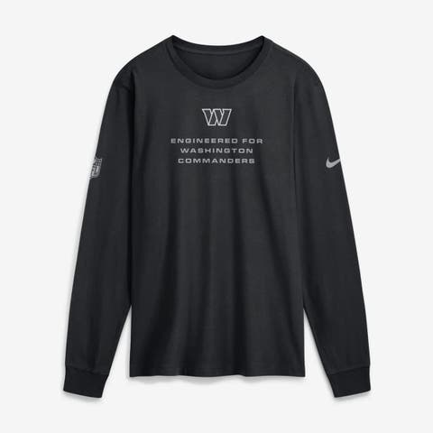Men's Nike Black Washington Commanders Sideline Bold Arch Star Dri-FIT Long Sleeve T-Shirt