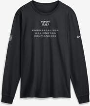 Nike Men's Nike Black Washington Commanders Sideline Bold Arch Star Dri-FIT Long Sleeve T-Shirt