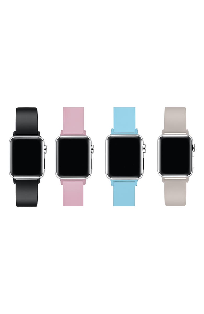 Posh Tech 4-Pack Silicone Watchbands, Alternate, color, Blue Multi